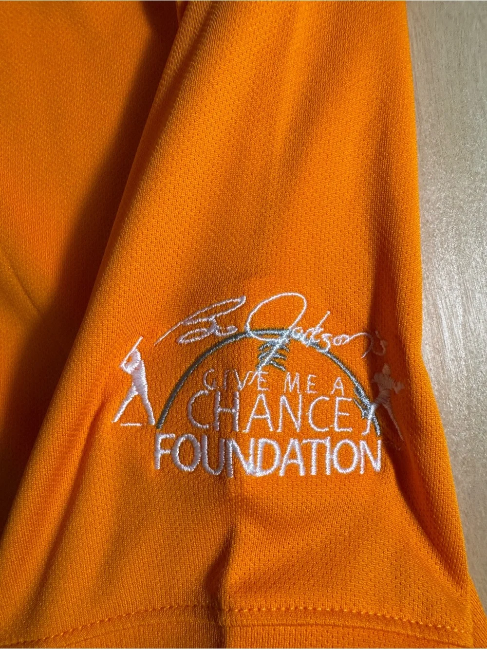 Nike Men's Bright Orange Polo with White Trim and Sleeve Logo Size Medium